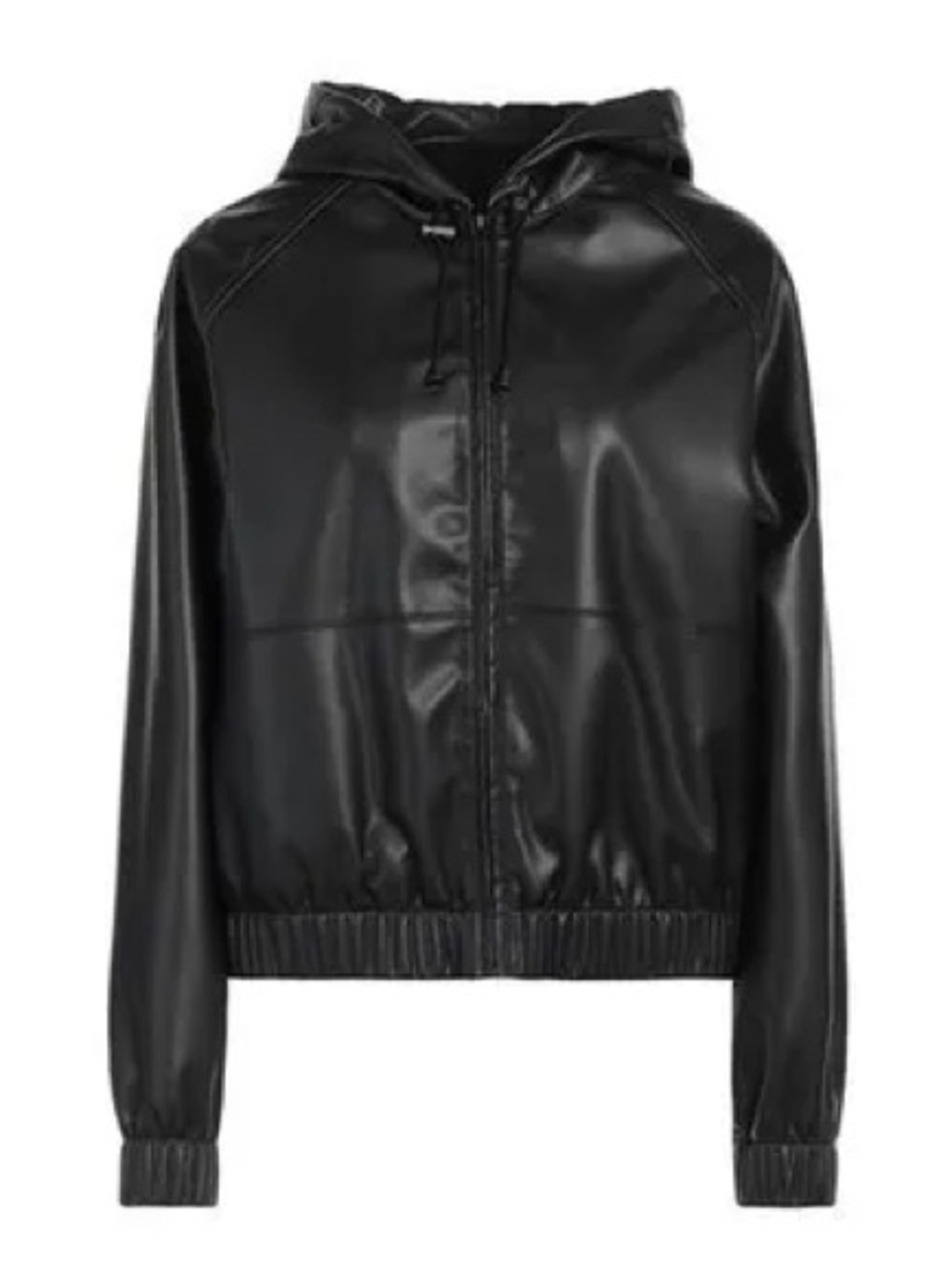 Zella Style Game Shine Hooded Black Metallic Jacket